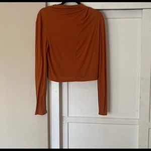 Dark Orange Long sleeve top, never worn